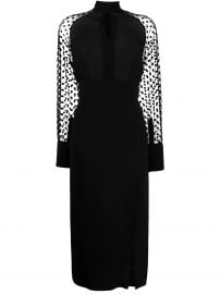 Balmain polka-dot sleeve dress polka-dot sleeve dress at Farfetch